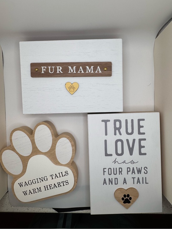 Other - CHOICE OF Fur Mama / Pet White Wood Wall Sign - Pet Lover Home Accent